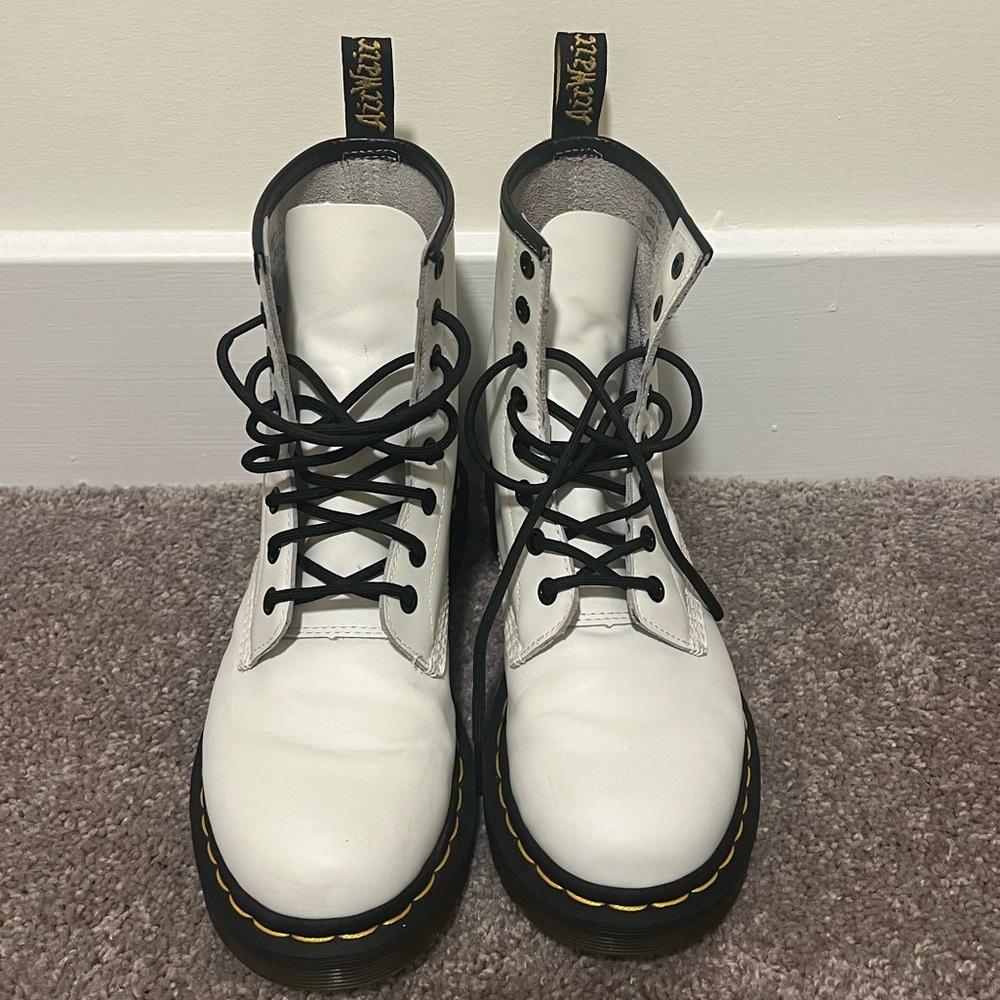 Dr. Martens White boots, size 38